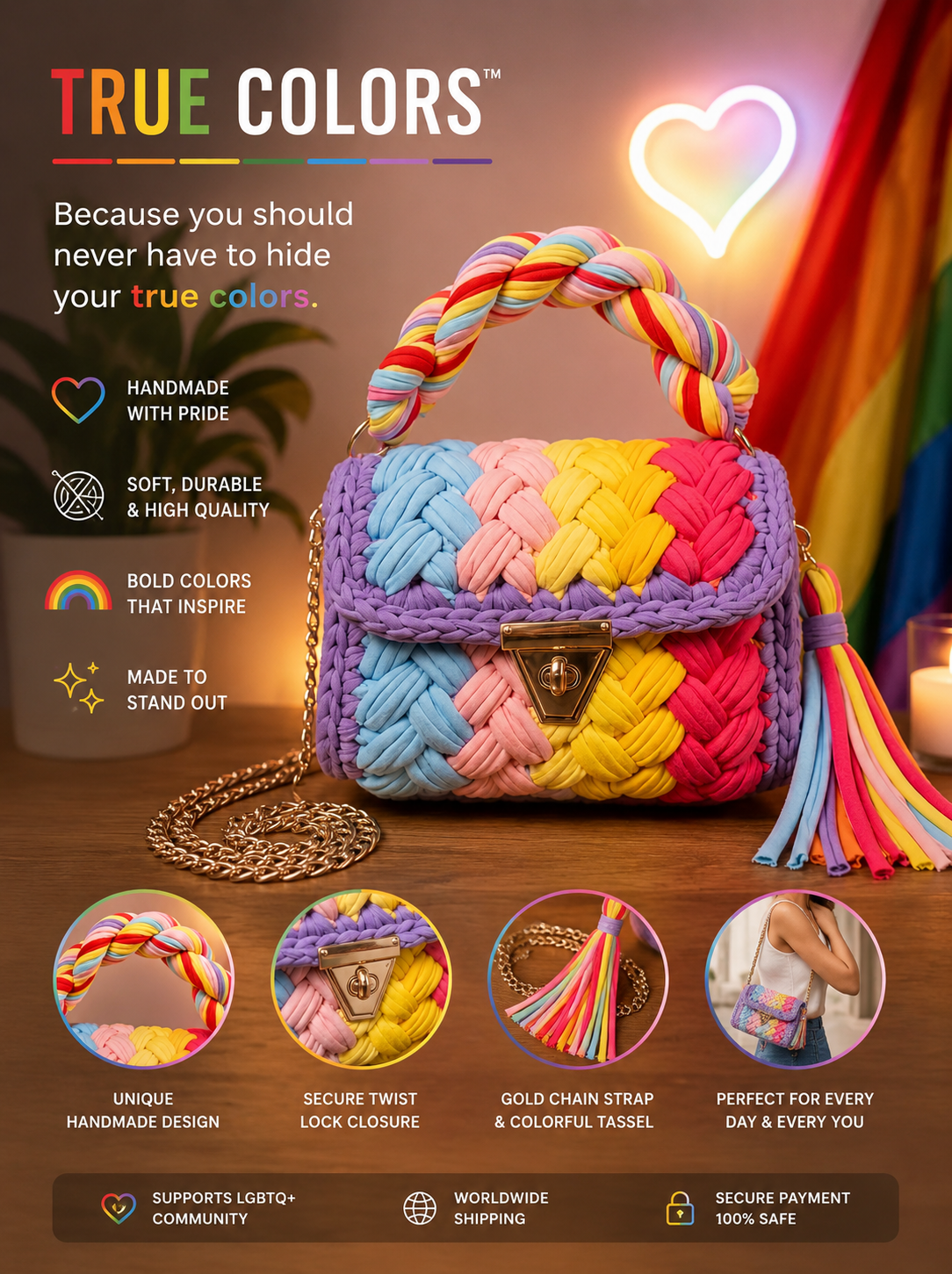 TRUE COLORS™  Because you should never have to hide your true colors.