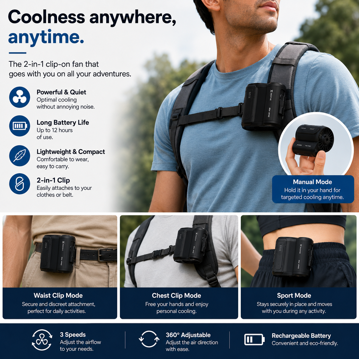 Climora CoolClip™ — Stay cool, wherever you go.